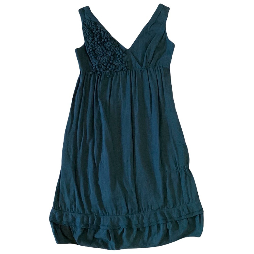 Marni navy blue cotton low cut dress with pockets size 38 - Picture 2 of 10